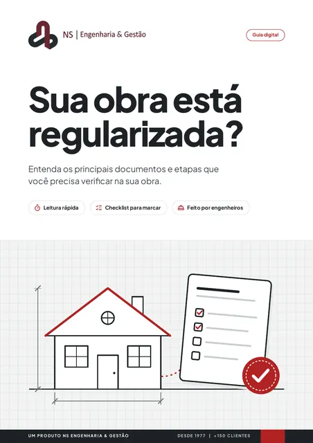 Capa do guia Sua obra está regularizada?