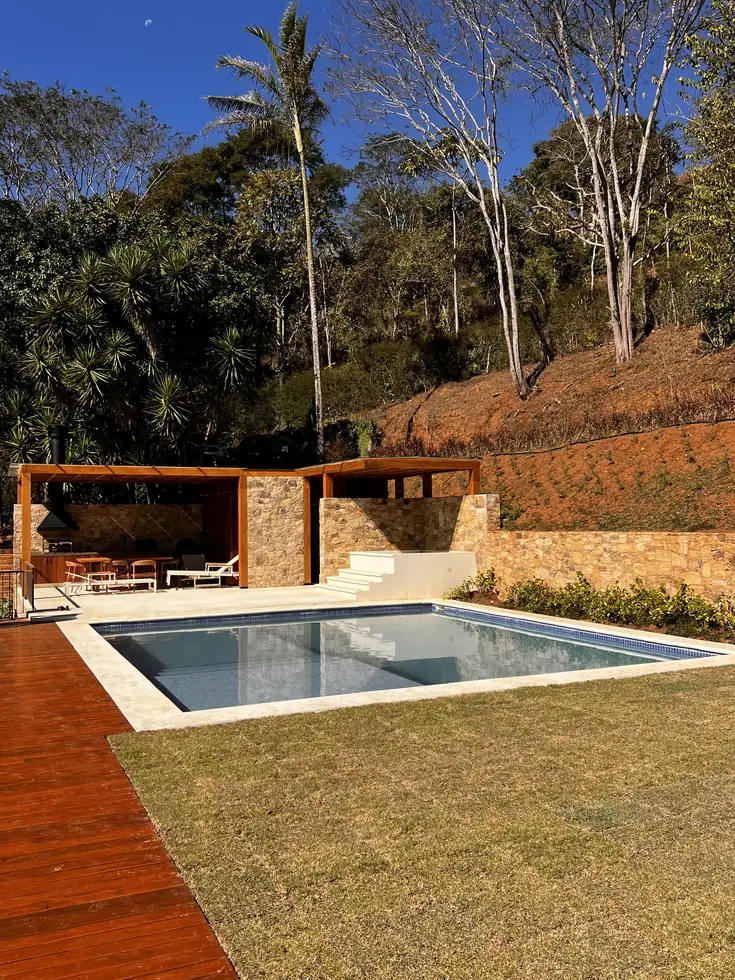 Piscina, pergolado e área gourmet — NS Engenharia